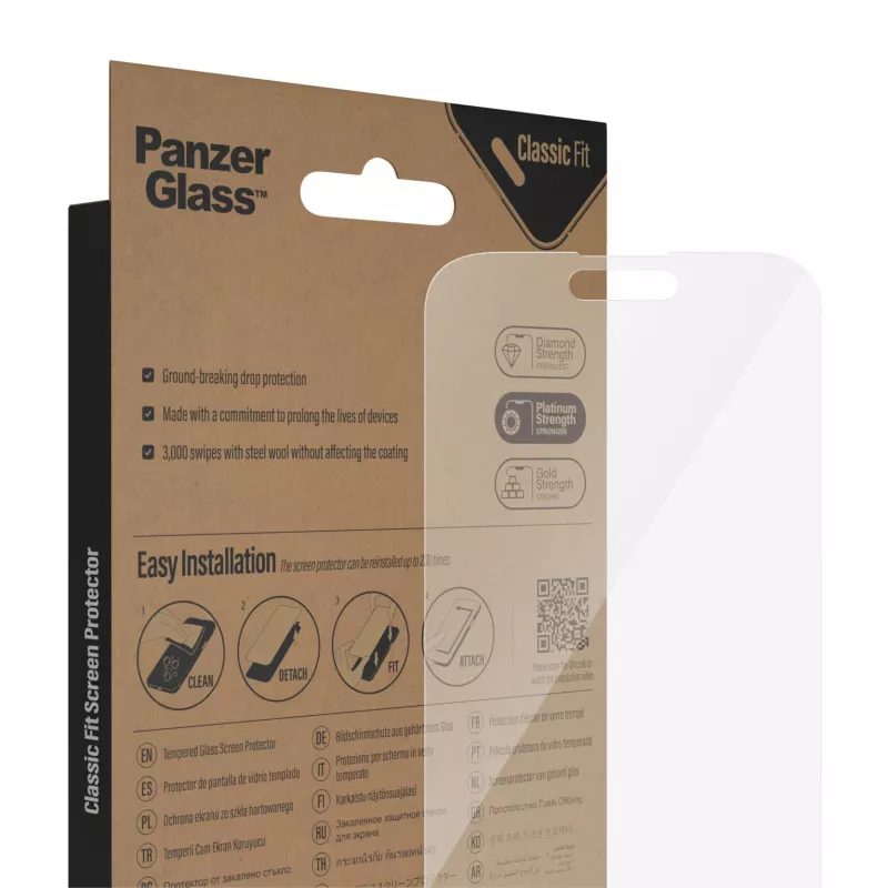 Ekrano apsauga PanzerGlass Apple iPhone 14 Pro Max Classic Fit atspari įbrėžimams ir smūgiams