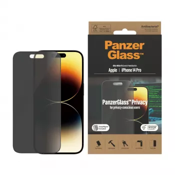 PanzerGlass ® Privatumo ekrano apsauga iPhone 14 Pro | Ultra-Wide Fit su EasyAligner