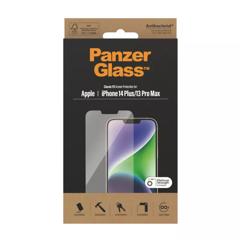 Ekrano apsauga PanzerGlass Apple iPhone 14 Plus 13 Pro Max atspari įbrėžimams ir smūgiams