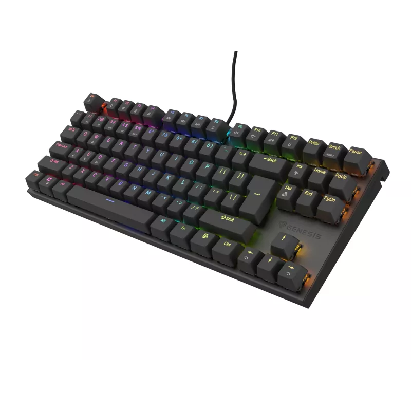 GENESIS Thor 303 TKL klaviatūra žaidimams USB QWERTY juoda RGB LED