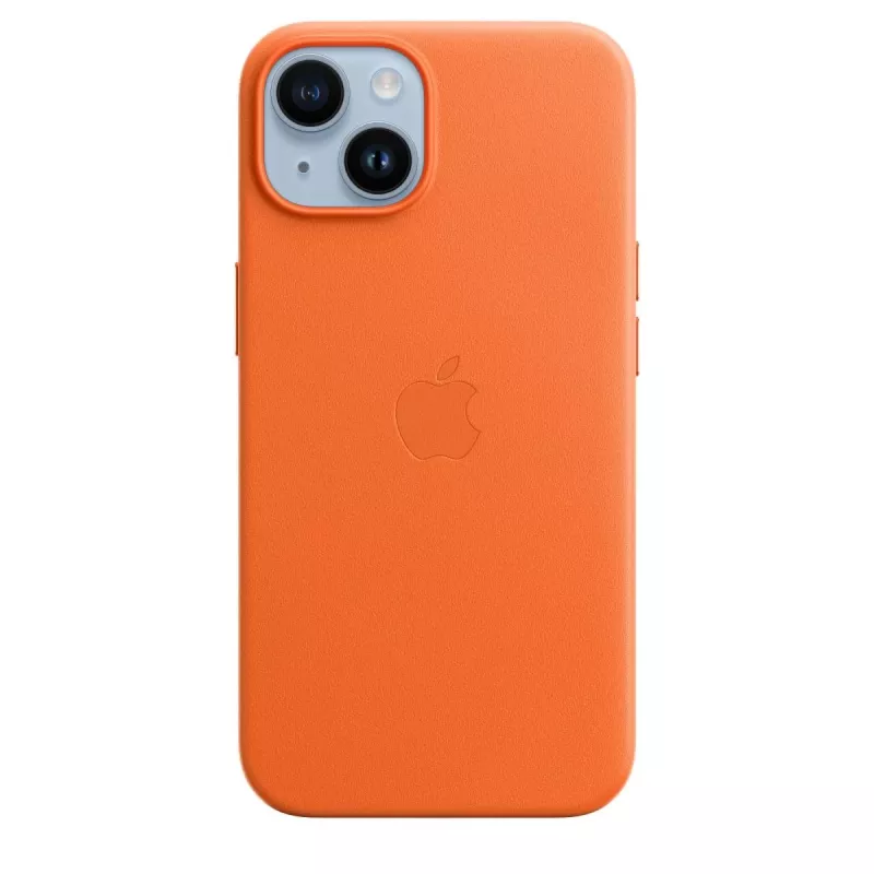 APPLE Apple Leather Case with MagSafe iPhone 14 Oranžinė
