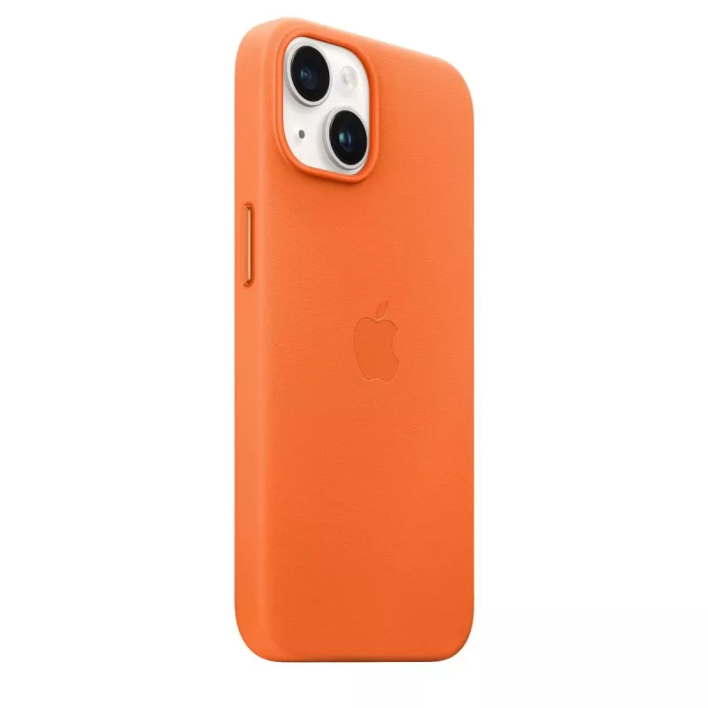 APPLE Apple Leather Case with MagSafe iPhone 14 Oranžinė