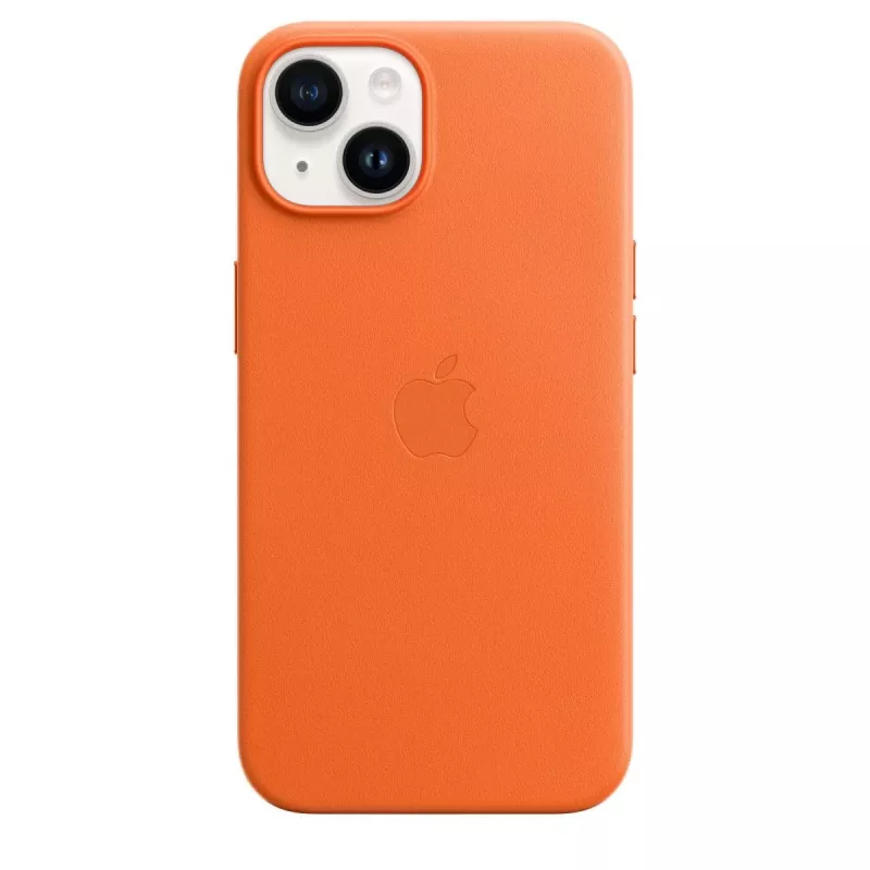 APPLE Apple Leather Case with MagSafe iPhone 14 Oranžinė