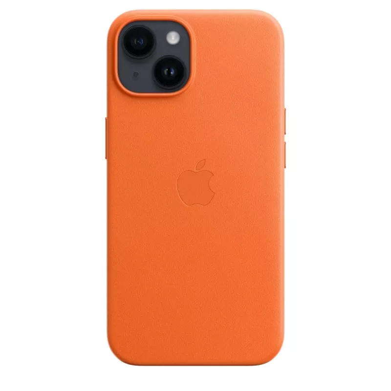 APPLE Apple Leather Case with MagSafe iPhone 14 Oranžinė