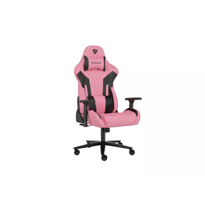PC gaming kėdė GENESIS Nitro 720 Oro pripūsta sėdynė Juoda Rožinė 150 kg