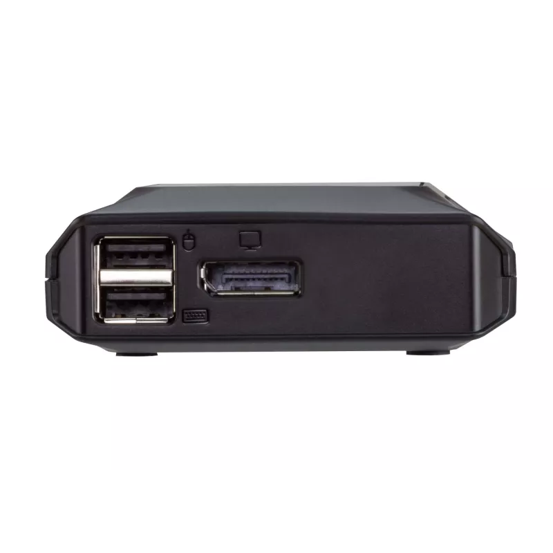 ATEN 2 prievadų USB-C 4K DisplayPort KVM jungiklis su nuotoliniu prievado parinkikliu