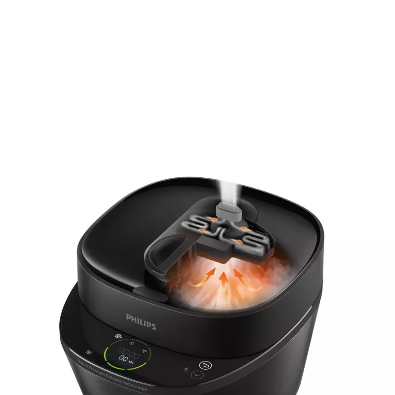 Elektrinė viryklė-slėginė Philips HD2151/40 — 5 l, 1000 W, 34 automatinės programos, juoda
