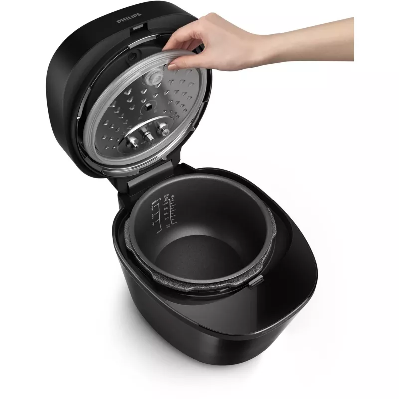 Elektrinė viryklė-slėginė Philips HD2151/40 — 5 l, 1000 W, 34 automatinės programos, juoda