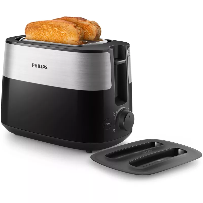 Philips Daily Collection HD2517/90 skrudintuvas 8 2 riekėms 900 W Juoda, Sidabrinė