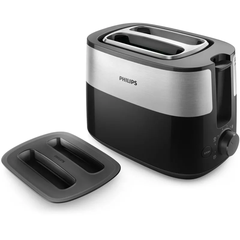 Philips Daily Collection HD2517/90 skrudintuvas 8 2 riekėms 900 W Juoda, Sidabrinė