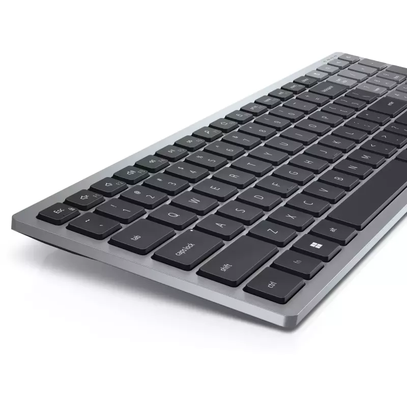Klaviatūra DELL KB740 Office RF Wireless + Bluetooth QWERTY US International pilka juoda
