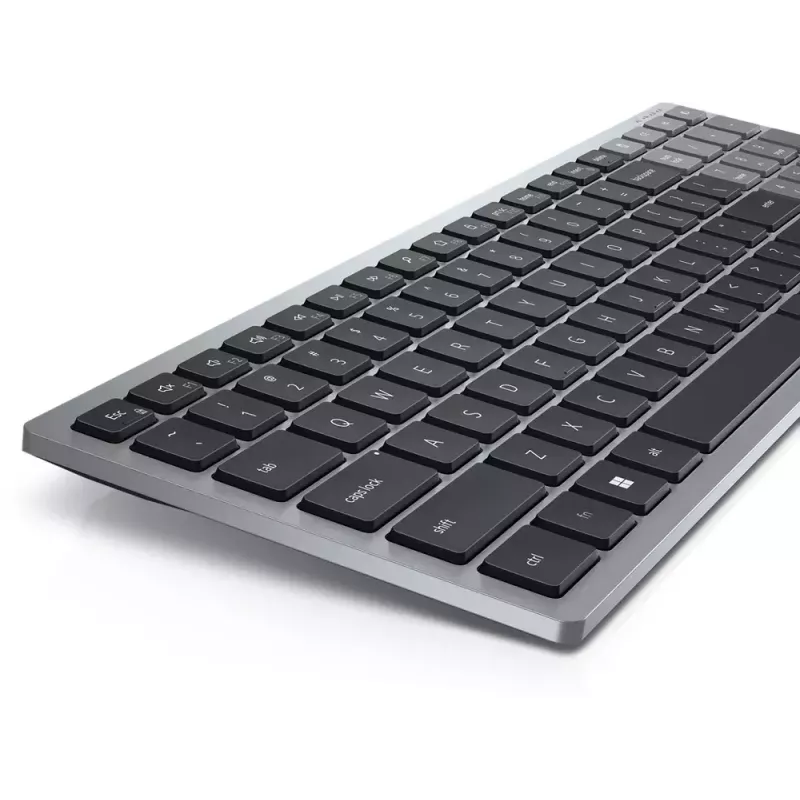 Klaviatūra DELL KB740 Office RF Wireless + Bluetooth QWERTY US International pilka juoda
