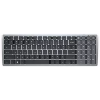 Klaviatūra Dell Pro Plus Compact KB740 — pilno dydžio (100%), RF belaidė + Bluetooth, rusiška QWERTY, juoda/pilka