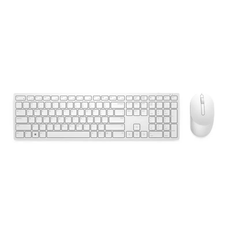 Belaidis rinkinys „Dell KM5221W Pro“ klaviatūra ir pelė, balta, 2,4 GHz