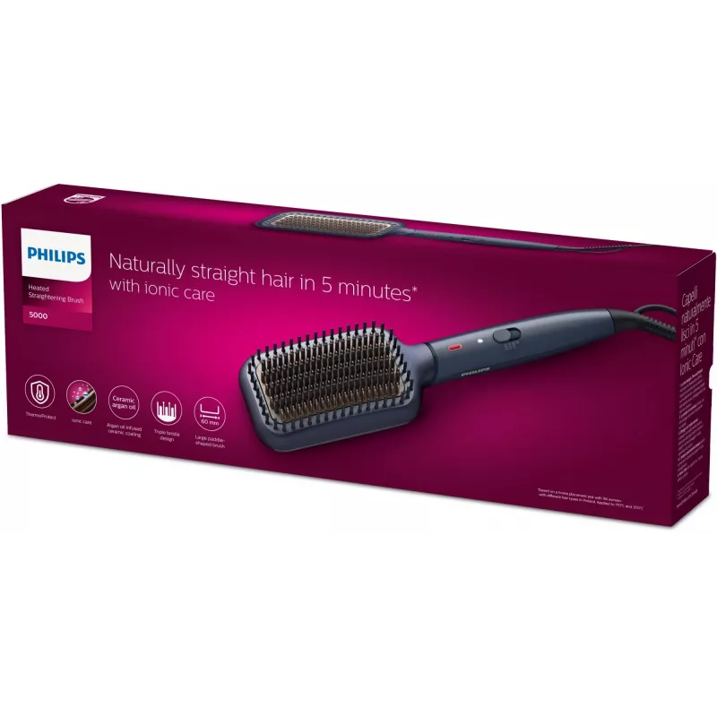 Philips 5000 serijos tiesinimo šepetys BHH885/00, mėlynas