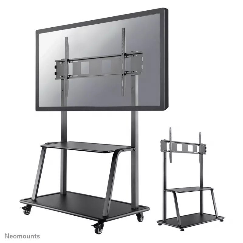 Neomounts NS-M4000Juoda TV vežimėlis 60–105 col., juodas, stacionarus grindų stovas, plienas, 150 kg, 152,4 cm (60 col.), 2,67 m (105 col.)