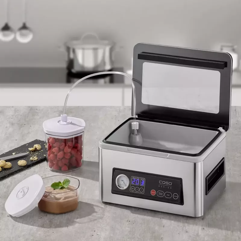 Vakuuminis sandariklis Caso VacuChef 50 Power 300 W nerūdijančio plieno modelis 01416 maisto produktų laikymui