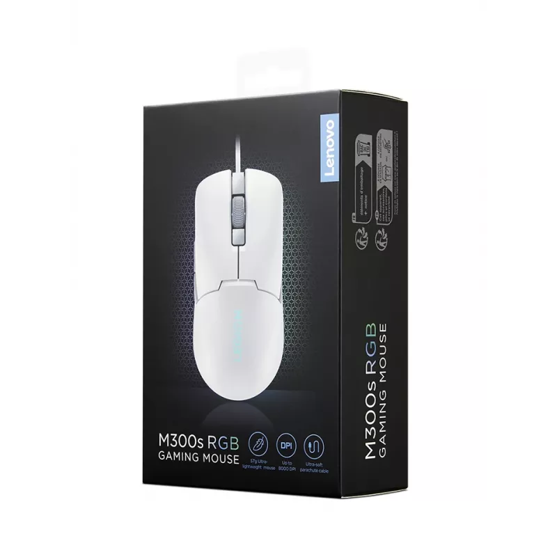 Lenovo GY51H47351 pelė, žaidimams, dešiniarankiams, USB Type-A, optinė, 8000 DPI