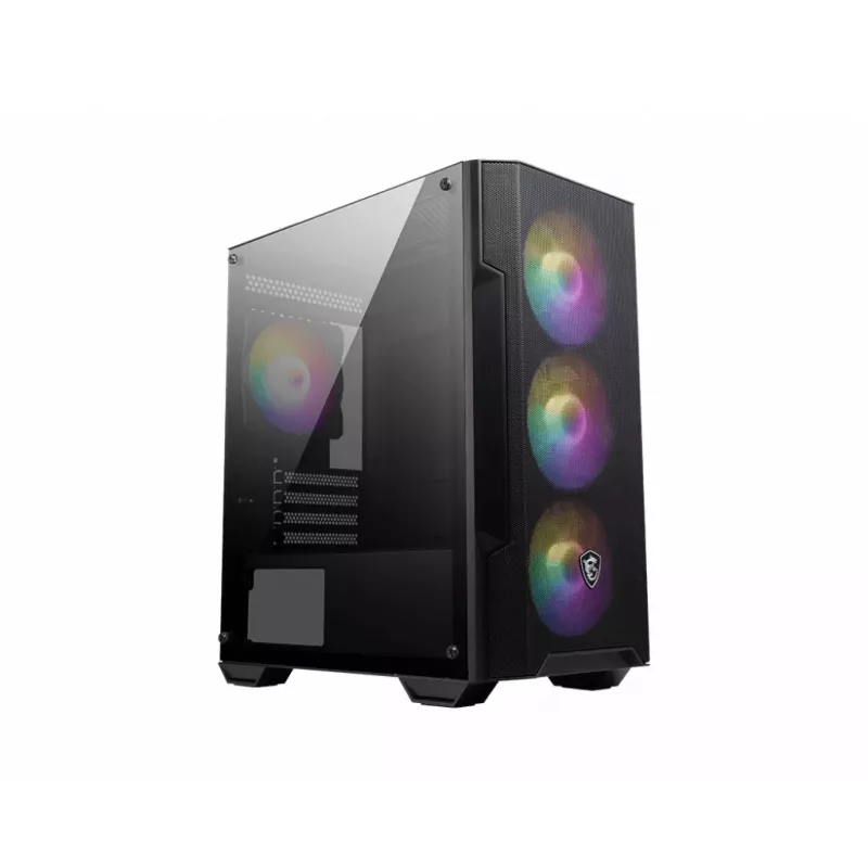 PC Case MSI MAG FORGE M100A Micro Tower Black with Tempered Glass, 3x120mm Front Fans, RGB, microATX/Mini‑ITX