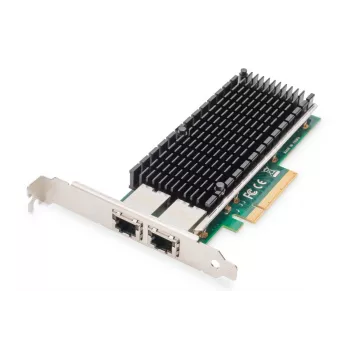 DIGITUS Ethernet serverio adapteris - 10 Gbps dviejų prievadų PCIe x8. Intel X540 BT2