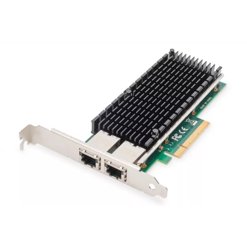 DIGITUS Ethernet serverio adapteris - 10 Gbps dviejų prievadų PCIe x8. Intel X540 BT2