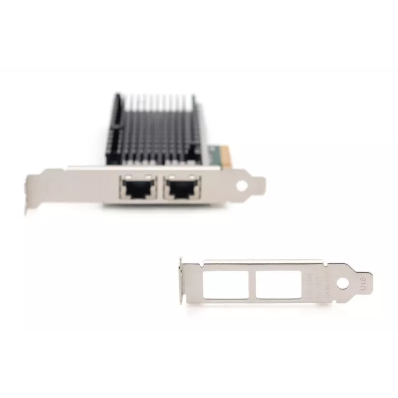 DIGITUS Ethernet serverio adapteris - 10 Gbps dviejų prievadų PCIe x8. Intel X540 BT2