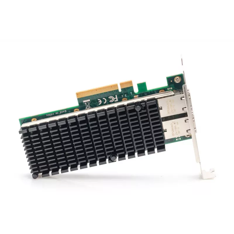 DIGITUS Ethernet serverio adapteris - 10 Gbps dviejų prievadų PCIe x8. Intel X540 BT2