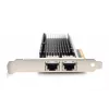 DIGITUS Ethernet serverio adapteris - 10 Gbps dviejų prievadų PCIe x8. Intel X540 BT2