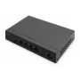 DIGITUS PoE komutatorius 4+1 prievadų Ethernet nevaldomas 4 prievadų PoE,