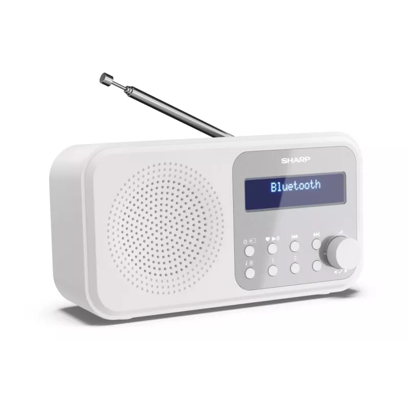 Sharp DR-P420(WH) Tokyo nešiojamasis skaitmeninis radijas, nešiojamasis, skaitmeninis, DAB, DAB+, FM, automatinė paieška, automatinis derinimas, 2 W, AAC