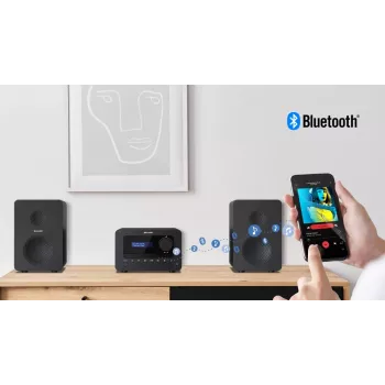 Sharp TOKYO DAB+ HI-FI mikro sistema Namų garso mikro sistema 40 W Juoda