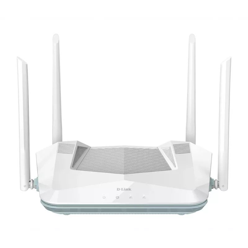 D-Link EAGLE PRO AI AX3200 išmanusis maršrutizatorius, Wi-Fi 6 (802.11ax), dviejų juostų (2,4 GHz / 5 GHz), Ethernet LAN, baltas, stalinis / ant stulpo