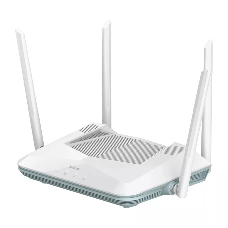 D-Link EAGLE PRO AI AX3200 išmanusis maršrutizatorius, Wi-Fi 6 (802.11ax), dviejų juostų (2,4 GHz / 5 GHz), Ethernet LAN, baltas, stalinis / ant stulpo