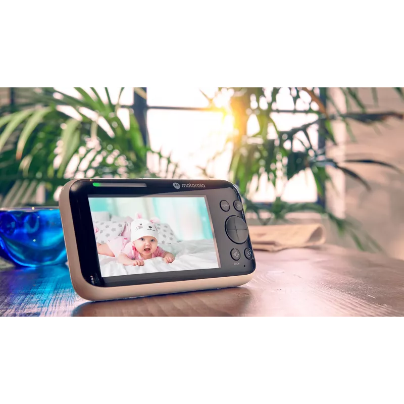 Vaizdo kūdikio monitorius Motorola PIP1500 su 5 colių ekranu, 480×272, 2,4 GHz FHSS, 300 m veikimo nuotolis, 2800 mAh baterija