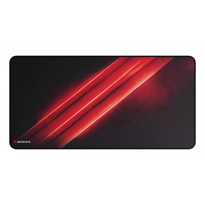 GENESIS Carbon 500 Maxi Flash G2 žaidimų pelės kilimėlis, juoda, raudona