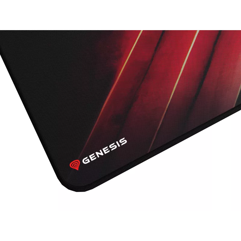 GENESIS Carbon 500 Maxi Flash G2 žaidimų pelės kilimėlis, juoda, raudona