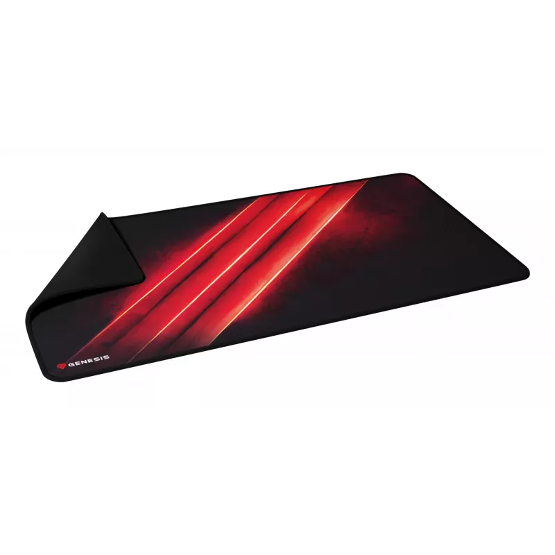 GENESIS Carbon 500 Maxi Flash G2 žaidimų pelės kilimėlis, juoda, raudona
