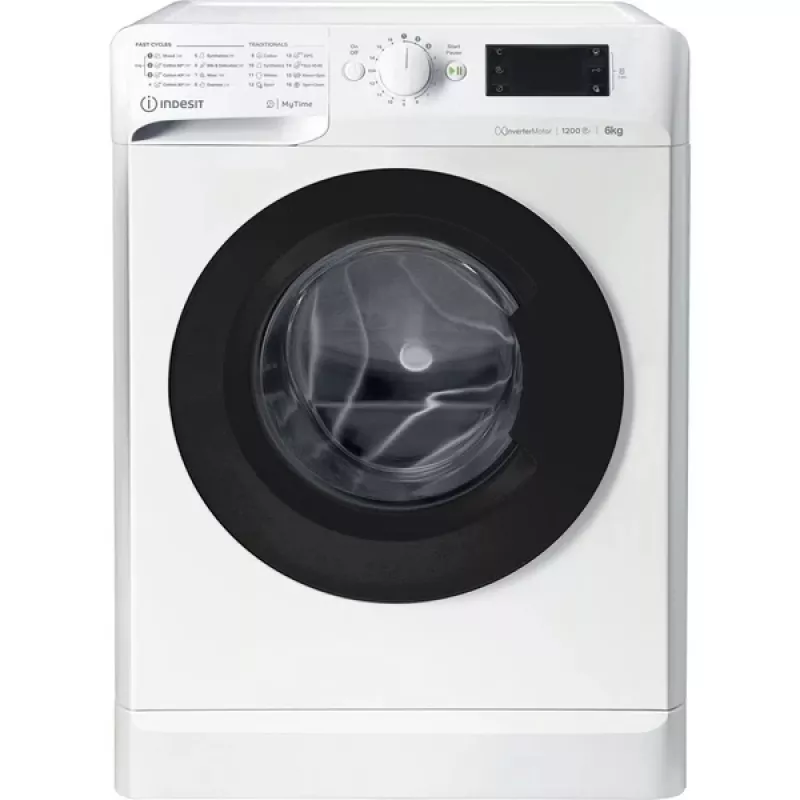 Indesit MTWSE 61294 WK EE skalbimo mašina su priekiniu pakrovimu 6 kg 1151 aps./min balta