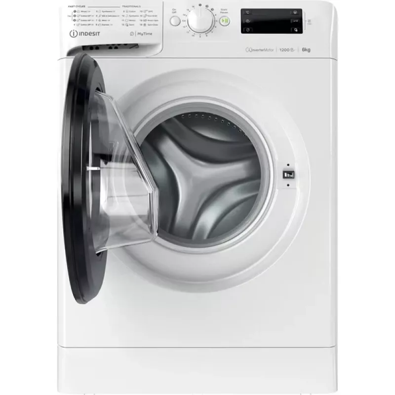 Indesit MTWSE 61294 WK EE skalbimo mašina su priekiniu pakrovimu 6 kg 1151 aps./min balta
