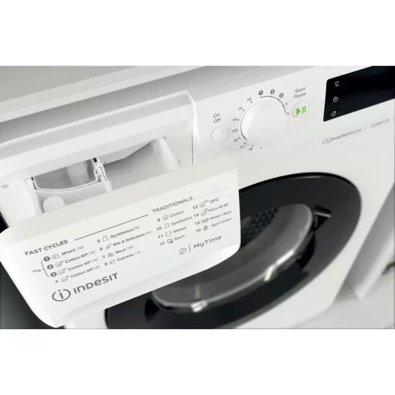 Indesit MTWSE 61294 WK EE skalbimo mašina su priekiniu pakrovimu 6 kg 1151 aps./min balta