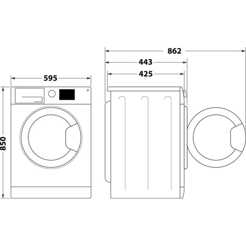 Indesit MTWSE 61294 WK EE skalbimo mašina su priekiniu pakrovimu 6 kg 1151 aps./min balta