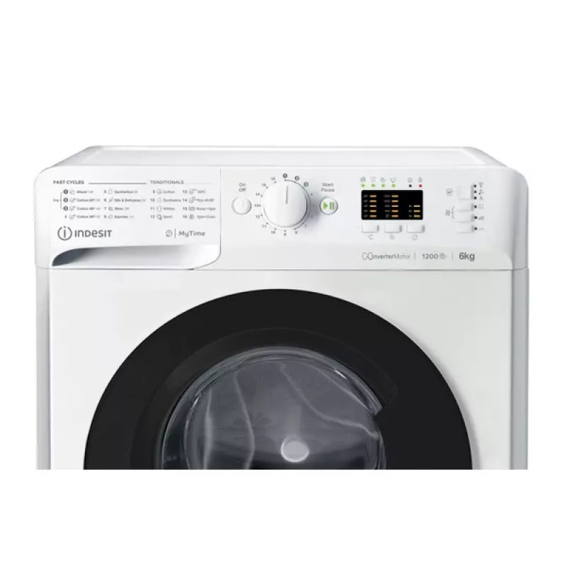 Indesit MTWSA 61294 WK EE skalbimo mašina priekinio įkrovimo 6 kg 1151 RPM Baltos