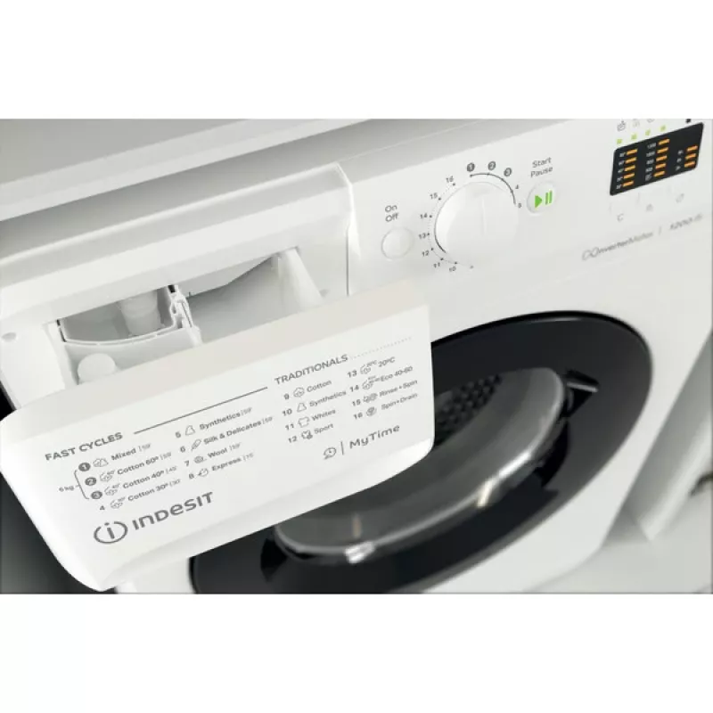 Indesit MTWSA 61294 WK EE skalbimo mašina priekinio įkrovimo 6 kg 1151 RPM Baltos
