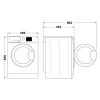 Indesit MTWSA 61294 WK EE skalbimo mašina priekinio įkrovimo 6 kg 1151 RPM Baltos