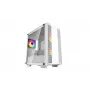PC Case DeepCool CC360 WH ARGB Mini Tower White — Micro‑ATX/Mini‑ITX, grūdintas stiklas, 2x 3,5 colio + 3x 2,5 colio, 2x priekiniai 120 mm ventiliatoriai