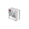 PC Case DeepCool CC360 WH ARGB Mini Tower White — Micro‑ATX/Mini‑ITX, grūdintas stiklas, 2x 3,5 colio + 3x 2,5 colio, 2x priekiniai 120 mm ventiliatoriai