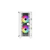 PC Case DeepCool CC360 WH ARGB Mini Tower White — Micro‑ATX/Mini‑ITX, grūdintas stiklas, 2x 3,5 colio + 3x 2,5 colio, 2x priekiniai 120 mm ventiliatoriai