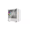 PC Case DeepCool CC360 WH ARGB Mini Tower White — Micro‑ATX/Mini‑ITX, grūdintas stiklas, 2x 3,5 colio + 3x 2,5 colio, 2x priekiniai 120 mm ventiliatoriai