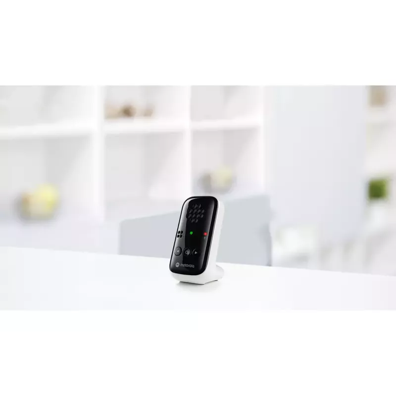 Garso kūdikio monitorius Motorola PIP10 su DECT belaidžiu ryšiu, didelio jautrumo mikrofonu, nešiojamu tėvų įrenginiu