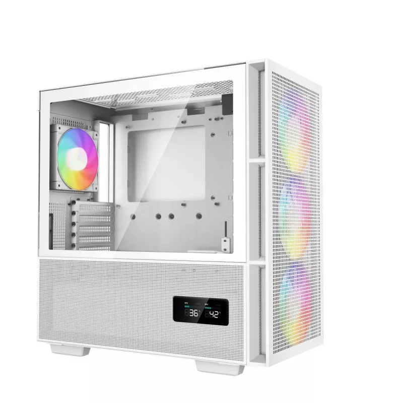 PC Case DeepCool CH560 DIGITAL WH Midi Tower — White, EATX/ATX, tempered glass, RGB fans, USB-C